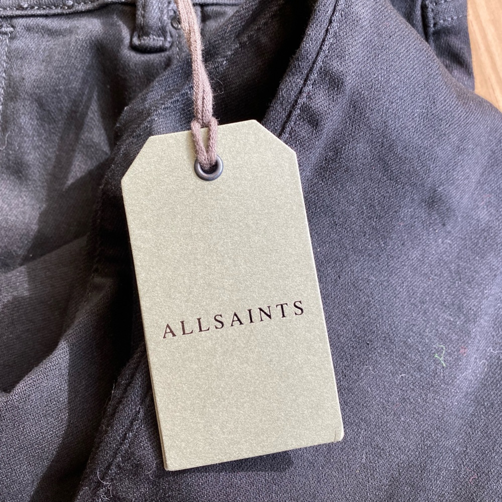 🇬🇧AllSaints Jeans in Black, High Rise Skinny, women’s Large, New with Tags